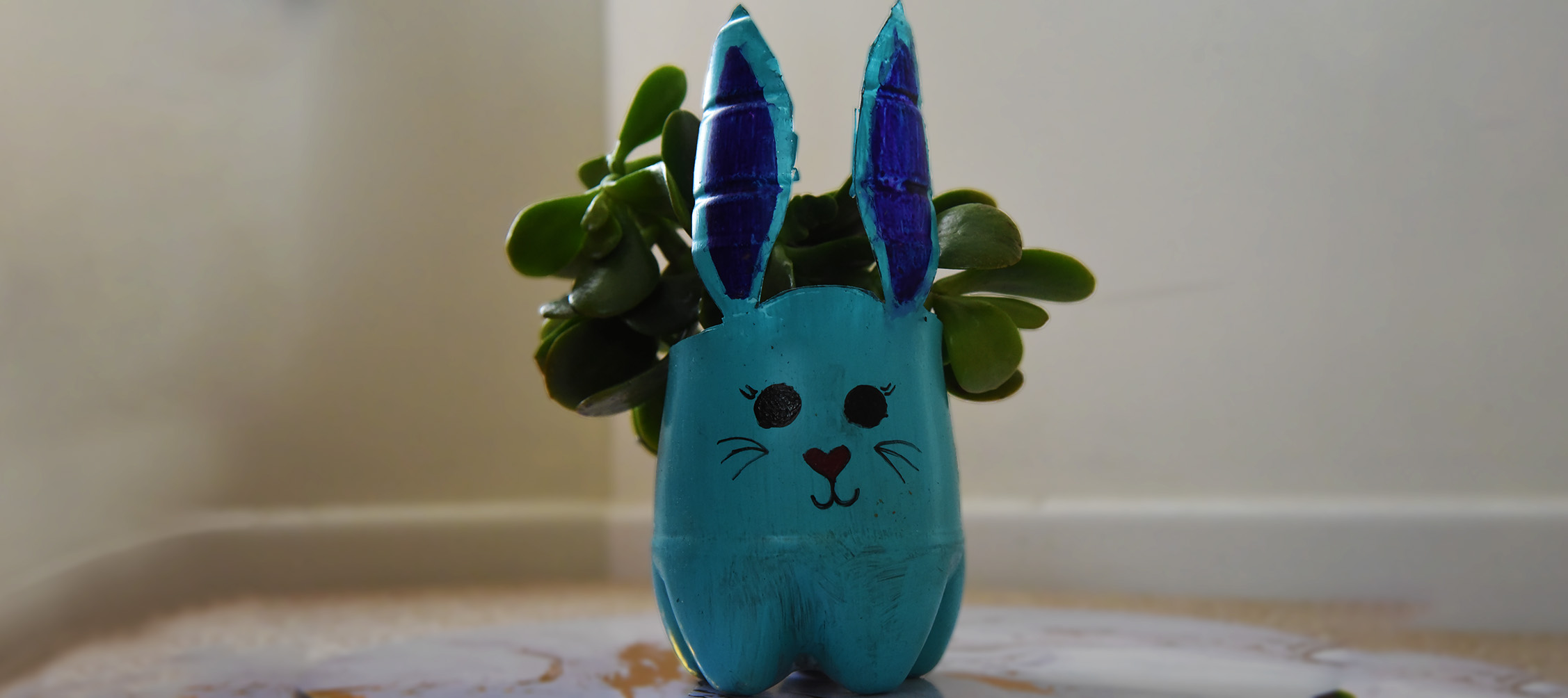 Recycled Easter Bunny Planters